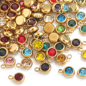 Breloque en Zircon Étanche, Accessoire en Titane pour Bijoux DIY, Pendentif Pierre de Naissance pour Colliers, Bracelets, Boucles <span class=keywords><strong>d</strong></span>'Oreilles - Product Image 3