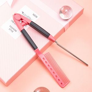 Peigne lissant en forme de V en fibre de carbone, outil de coiffage de qualité professionnelle avec dents en acier inoxydable pour usage professionnel - Product Image 4