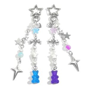 Sevimli çanta anahtarlık kolye Y2K anahtarlık aksesuarları kalp kelebek çilek Metal Punk kız Y2K çanta Charms - Product Image 5
