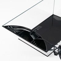 Aquarium de bureau écologique Relaxlines, contrôlé par écran tactile, avec filtration, éclairage LED et alimentation automatique