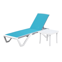 Chaise longue moderne réglable et portable en plastique résistant aux intempéries pour extérieur, plage, terrasse, parc, hôtel - Luxe et soleil