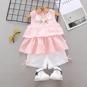 Online Shopping Little Girls Baby Summer Lovely Grid Colorful Cake Skirt Bodysuits Set From China Supplier