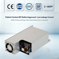 Adaptateur d'alimentation médical à refroidissement par air forcé 400W, prise secteur, sortie DC 24V/48V