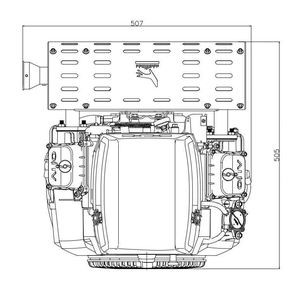 เครื่องยนต์เบนซิน Loncin 2V80FD EFI 764 ซีซี ระบายความร้อนด้วยอากาศ สตาร์ทไฟฟ้า 25 แรงม้า หลายสูบ พร้อมลูกปืน - Product Image 4