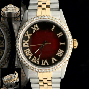 Hip Hop Full Iced Out Rhinestone Luxury Stainless Steel Glass Dial Quartz <b>Watch</b> <b>for</b> <b>Women</b> & Men Rapper Gift Party - Product Image 1