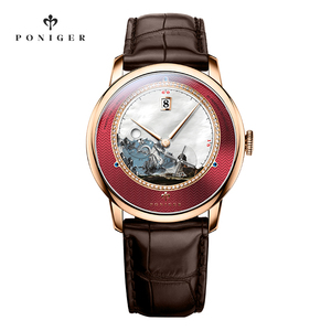 PONIGER P7.23 <b>Automatic</b> <b>Watch</b> for Men Sapphire Glass See Through Dial 24 Hour Day Night Sub Dial Classic <b>Skeleton</b> <b>Watch</b> - Product Image 1