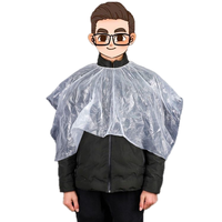 Bavoir de beauté jetable imperméable en plastique PE Cape de coiffure pour salon de coiffure châle permanent de couleur à l'huile pour salon de coiffure