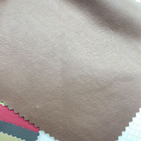 Épaisseur 0.4MM Bonne qualité Stock PU cuir se sent doux rayonne Base tissu cuir synthétique tissu