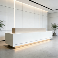 Bureau de réception commercial haut de gamme, moderne et minimaliste, pour entreprise, hôtel, bureau, hall d'accueil, service de consultation, bar
