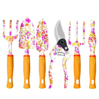 Vendita calda all'aperto Set di attrezzi da giardino 5 pezzi con manico in legno rastrello pala di vanga personalizzabile OEM opzioni