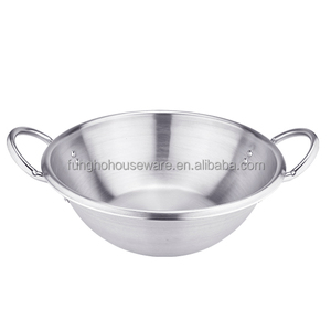 16 <span class=keywords><strong>pouces</strong></span> Inoxydable En Acier En Plein Air Grand Wok Costume Pour La Friture ou Bouillante - Product Image 1