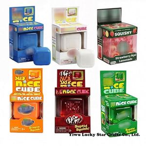 Wholesale Red Green Orange Squishy Ice Cube Stress Squishy Sensory Fidget Relief Pepper Nice Cube Dream <b>Drop</b> Needoh Squeeze Toy - Product Image 1