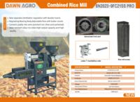 DAWN AGRO Équipement de rizerie combiné grande capacité 250-300 kg pour la transformation industrielle commerciale avec structure en acier inoxydable