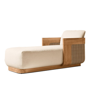 เตียงในสวนทำจากไม้สักแข็งแรงทนทานสำหรับทุกสภาพอากาศเฟอร์นิเจอร์สำหรับลานสระว่ายน้ำวิลล่า - Product Image 1