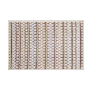 Alfombra de Baño Rectangular de Fibra de Poliéster Absorbente de Secado Rápido Antideslizante Diseño Nórdico con Patrón de Rayas Chenille Radiance - Product Image 2