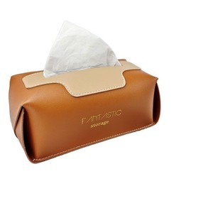 Caja de pañuelos de cuero estilo nórdico, organizador de almacenamiento para el hogar, el coche y la sala de estar, opciones multicolor - Product Image 4