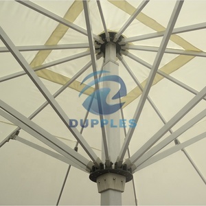 Parasol commercial grand format d'extérieur avec mât central, étanche, résistant aux UV, télécommande, structure en aluminium pour jardin et terrasse - Product Image 4