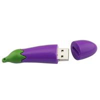 Clé USB en forme d'aubergine de dessin animé 1 Go 2 Go 4 Go 8 Go 2.0 Clé mémoire 16 Go 32 Go 64 Go 3.0 Clé USB Cadeau