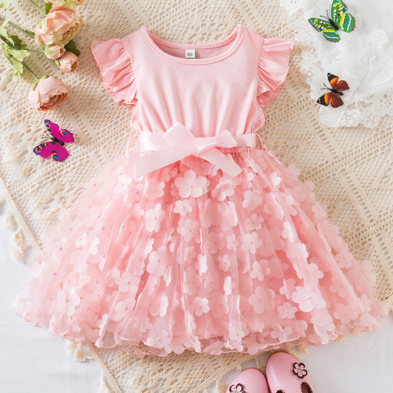 Toddler Tutu Dress Little Girls Fluffy Summer Dresses Casual Party Tulle  Sundress