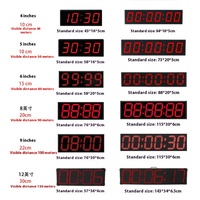 Jam & termometer LED Digital besar, peralatan listrik tampilan Timer elektronik luar ruangan anti air dengan Remote Control