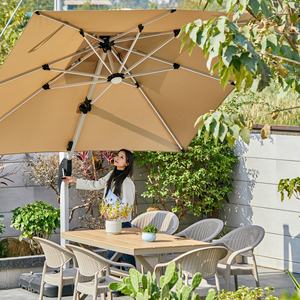 [Usine ZUOAN d'origine de Foshan] <span class=keywords><strong>Parapluie</strong></span> d'extérieur le plus vendu, <span class=keywords><strong>grand</strong></span> stock, lumière solaire, double poteaux, jardin, patio, hôtel - Product Image 1