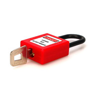 Cadenas de verrouillage de sécurité rouge à manille en nylon diélectrique (non conducteur)