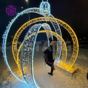 Arco de luz LED IP65 personalizado para bodas navideñas en interiores e iluminación de jardines exteriores - Product Image 6