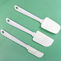 Ensemble de 3 spatules antiadhésives pour la pâtisserie et la décoration de gâteaux, résistantes à la chaleur, en TPR, avec manche en plastique, pour mélanger les œufs, la farine et la crème