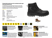 Bottes de travail pour hommes, imperméables, avec embout en acier, dessus en cuir Crazy Horse, antistatiques et antidérapantes