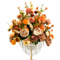 Boule de fleurs artificielles décorative pour centre de table, idéale pour mariages, fêtes, magasins, salles d'exposition, salles de banquet et événements
