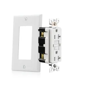 Aardlekschakelaar Elektrische Bakje 20A 125V Tr Aardlekschakelaar Duplex Outlet Met Gratis Muur Plaat