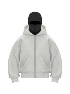 Sweat à capuche zippé pour homme, coupe ninja, haute qualité, 100% coton épais, coupe-vent, respirant, écologique, idéal pour l'automne - Product Image 5