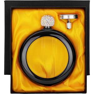 2025 diseño novedoso pulsera de acero inoxidable frasco 3,5 oz diamantes de imitación negros presente para mujeres - Product Image 1