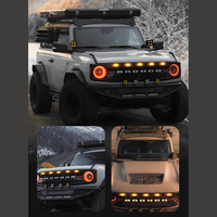 Pour Ford Bronco Grille Ambre Feux de jour Véhicules tout-terrain Grille auxiliaire extérieure Lampe décorative ambiante