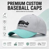 Casquette de baseball personnalisée brodée en 3D, bicolore, en sergé, avec lettres, ajustable, unisexe, en coton de luxe, vente en gros OEM