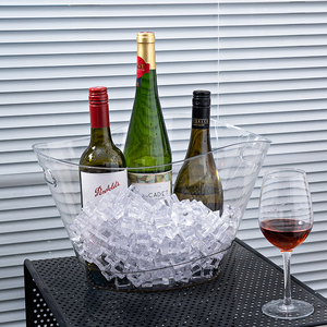 Yimire 12L Oval <strong>LED</strong> <strong>Ice</strong> <strong>Bucket</strong> <strong>with</strong> <strong>Lights</strong> - Plastic Beverage Cooler for Wine/Drinks, Nightclub &amp; Party Use - Product Image 6