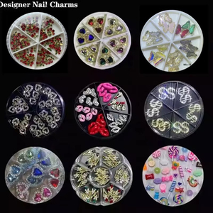 Décoration d'ongles 3D en strass et alliage, motif cerise, ours, papillon, cœur Kawaii, breloque de luxe en acrylique pour nail art - Product Image 5