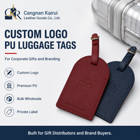 Étiquette de bagage rectangulaire en cuir PU de luxe, tendance, écologique, résistante à l'eau, douce, sur mesure, durable, avec boucle métallique bordeaux