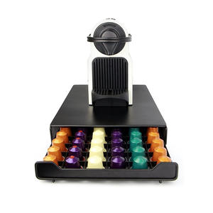 40 50 60 80 cápsulas de Metal negro bambú <span class=keywords><strong>Nespresso</strong></span> cápsulas almacenamiento soporte de exhibición estante Cápsula de café cajón para el hogar Oficina Cocina - Product Image 5