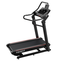 Tapis de course semi-commercial professionnel haute vitesse pour fitness cardio avec écran LED