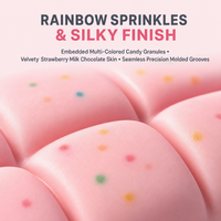 Jouet Squishy en forme de barre de chocolat rose segmentée, avec confettis intégrés, cadeau de décompression pour enfants et adultes, vente au détail