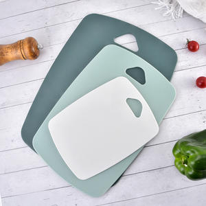 Juego de tablas de cortar de plástico para cocina, 3 piezas rectangulares, aptas para lavavajillas, para cortar frutas, comida para bebés. - Product Image 2