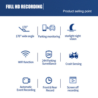 Caméra HD 1080P WiFi Dash Cam Pro Caméra Enregistreur de voiture DVR Vision nocturne Caméscope caché