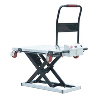 Plataforma Elevadora de Tijera de Descarga, Carro de Plataforma Plana Móvil Manual, Carretilla Elevadora Hidráulica Manual: Altura Ajustable, Resistente