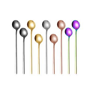 Petite cuillère ronde en acier inoxydable 304, cuillère à café, cuillère à dessert, cuillère à mélanger, qualité alimentaire - Product Image 5