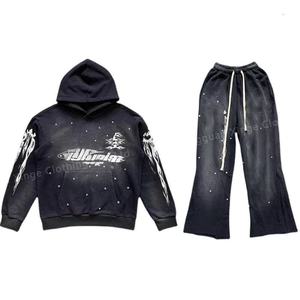 Ensembles de survêtements pour hommes avec logo imprimé en relief, ensembles deux pièces avec pantalon évasé, sweats à capuche, ensembles de survêtements pour hommes - Product Image 1