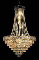 Lustre de scène moderne de luxe en métal avec rideau de perles lumineuses en cristal, style européen, pour mariage et plafond de scène, vente en gros