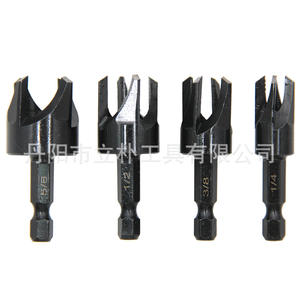 Lipu Lot de 4 forets de découpe à queue hexagonale 1/4 3/8 1/2 5/8 pour le travail du bois - Product Image 1