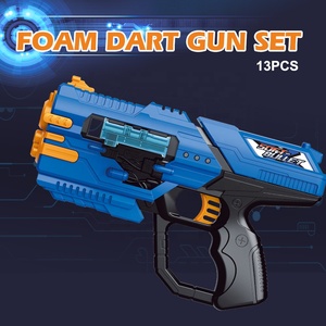 Pistola in schiuma di plastica di sicurezza pistola per tiro ad aria proiettile morbido con 12 pezzi ricarica freccette Eva pistole morbide per proiettili giocattolo per ragazzi - Product Image 2