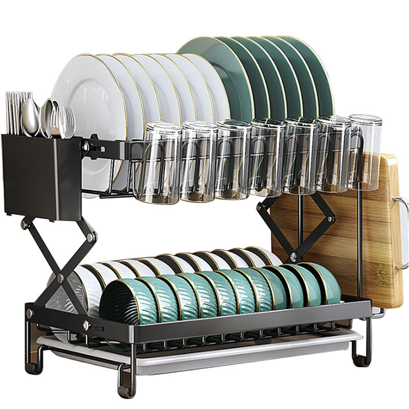 Layer Dish Drainer Efficient Kitchen Storage Solutions